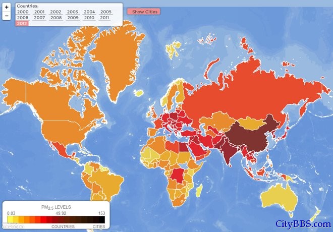 中国的PM25真实数据加入空气污染排名