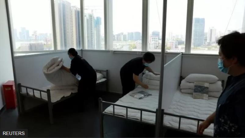 上海一栋17层的办公楼被改作临时医院