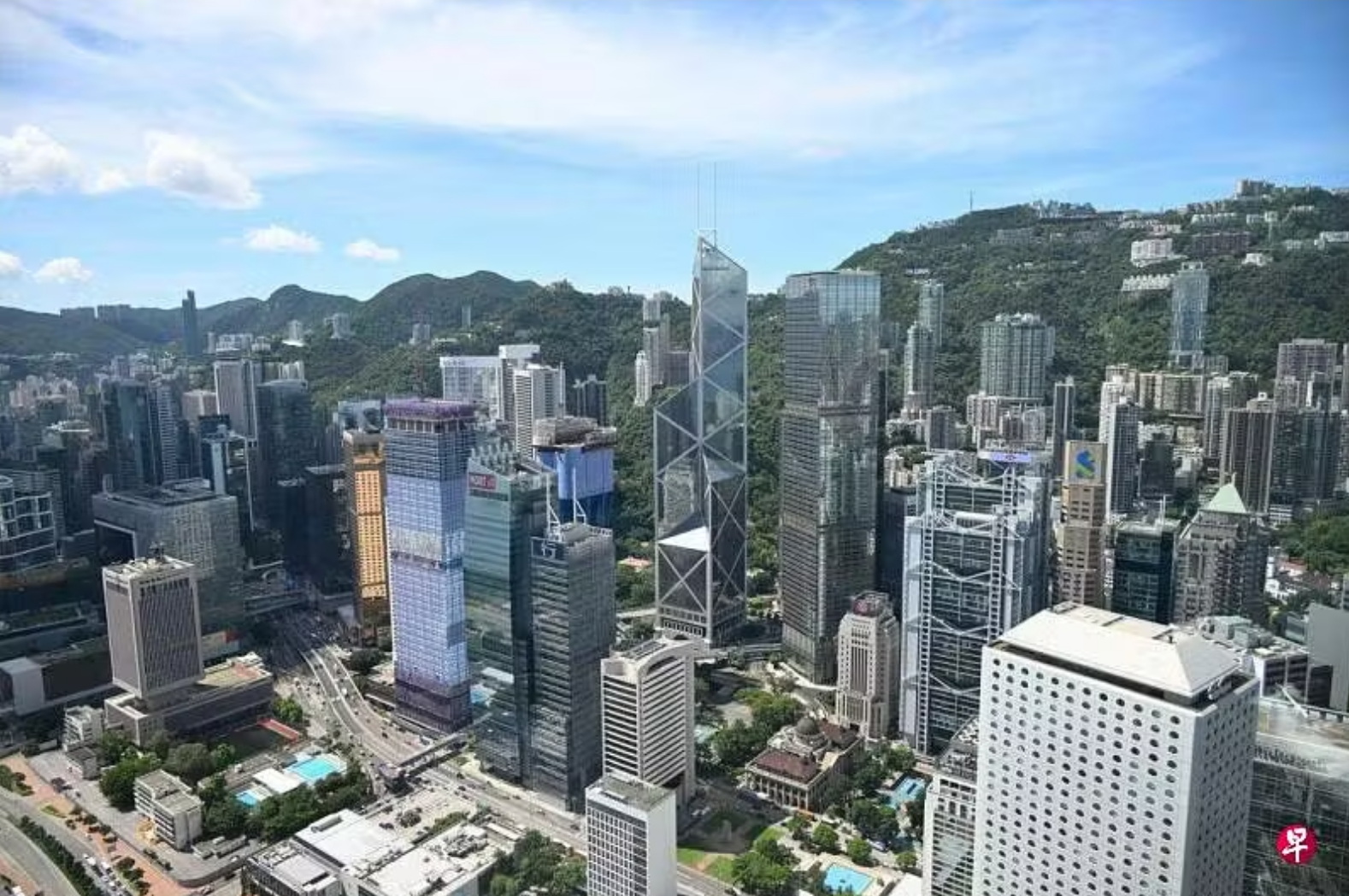 香港中环一带商业大厦